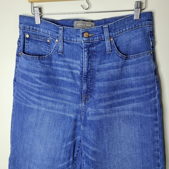 Point Sur J.Crew Wide Leg Cropped Jeans Women’s 31 Polished Effortless Denim - Picture 4 of 10